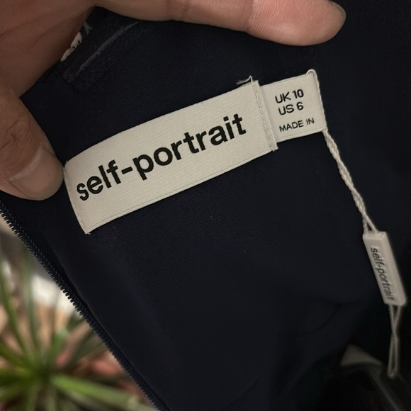 Self Portrait Pansy Print Chiffon Cut Out Midi Dress - Picture 7 of 8